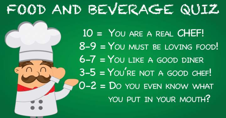 Banner for Food and Beverages Quiz.