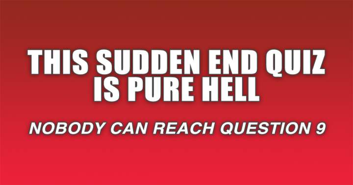 Banner for The quiz halts suddenly.