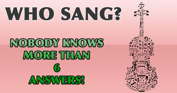 Banner for Do you know who sang these songs? 