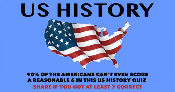 Banner for Quiz on the history of the United States.