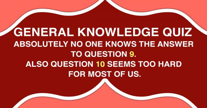 Banner for Quiz testing challenging general knowledge.