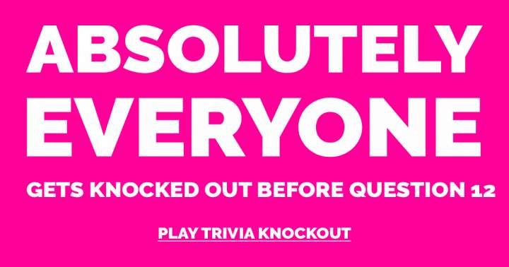 Banner for Another way of writing this sentence is: Trivia Knockout is the name of the game.