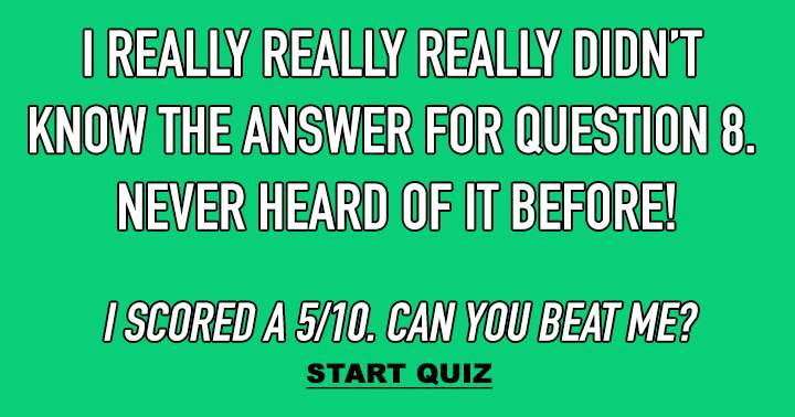 Banner for Do you know the answer to question 8?