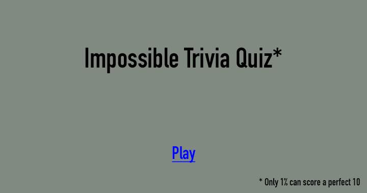 Banner for Unattainable Trivia Quiz.