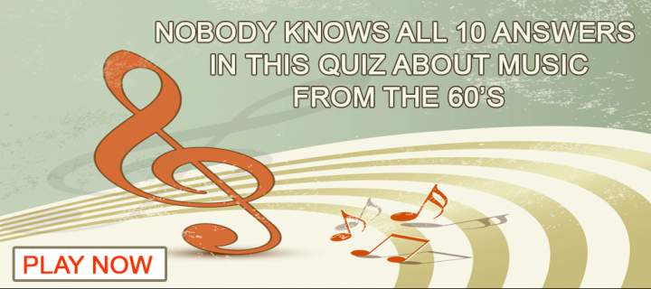 Banner for No one knows the answers to all 10 questions in this 60's music quiz.