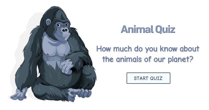 Banner for Test your knowledge of the creatures that inhabit our planet with this animal trivia quiz.