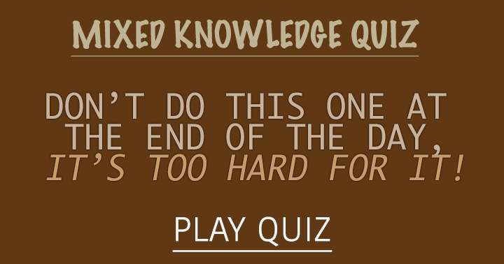 Banner for Test that examines a range of knowledge