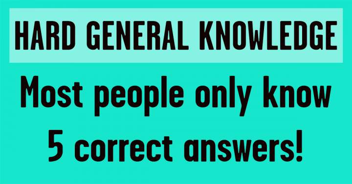 Banner for Challenging General Knowledge Questions