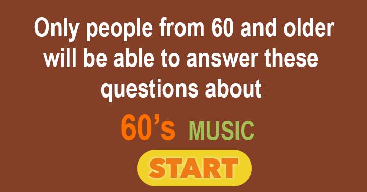 Banner for 60's Music Quiz. Only people from 60+ can answer these correctly.