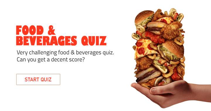 Banner for Food & beverages Quiz!