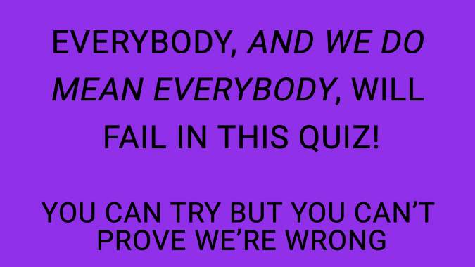 Challenging Knowledge Quiz