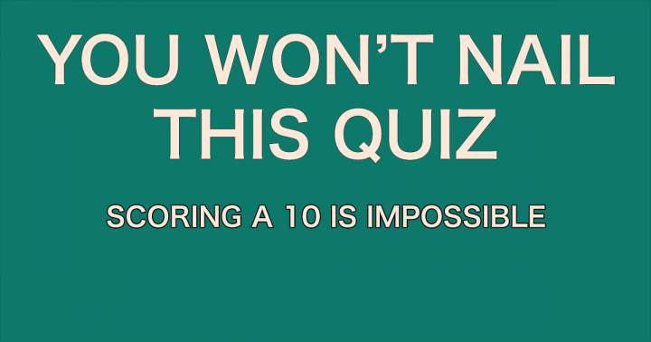 Banner for You won't nail this quiz!