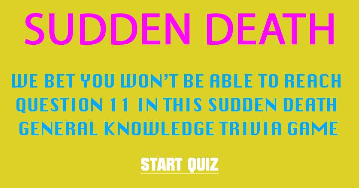 Banner for Sudden Death Quiz