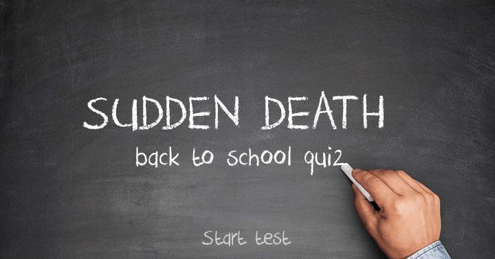 Banner for Back to school sudden death quiz