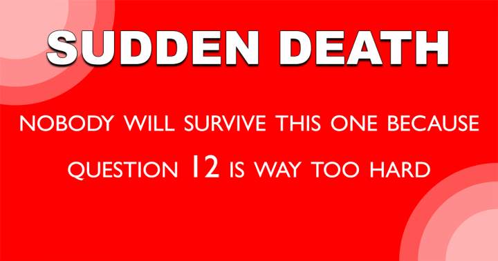 Banner for Sudden Death Quiz