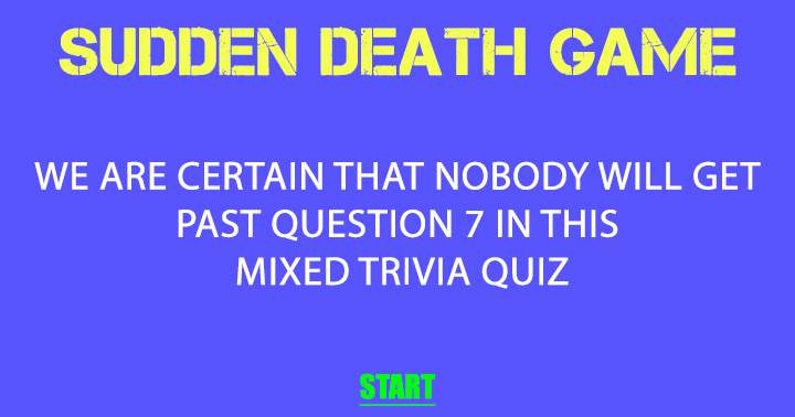 Banner for Who dares to play this sudden death quiz?