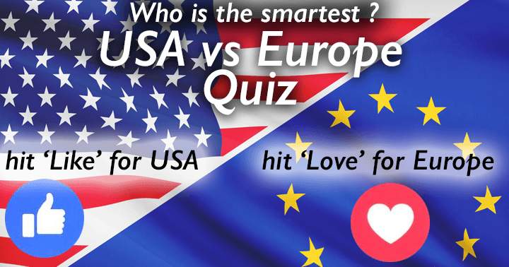 Banner for USA vs Europe general knowledge quiz