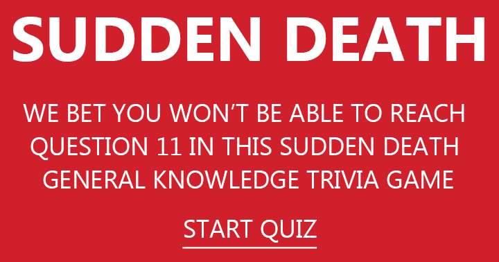 Banner for Sudden Death Quiz