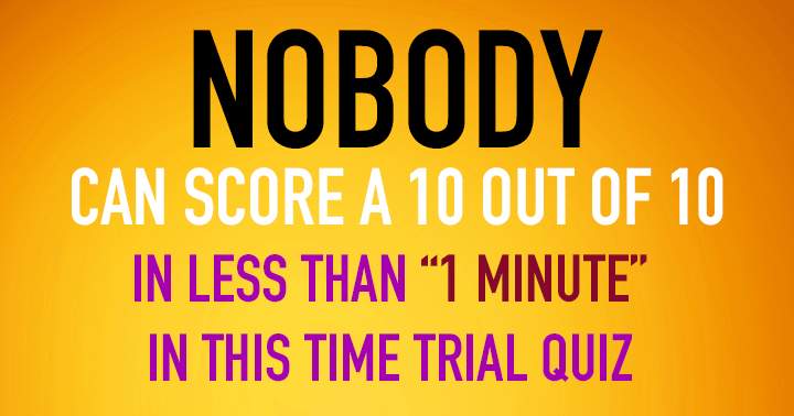 Banner for Nobody can ace it in less than 1 minute