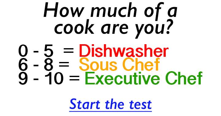 Banner for Test your cooking skills in this fun trivia about food