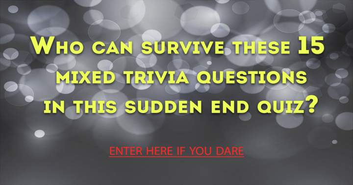 Banner for Mixed Trivia Sudden End