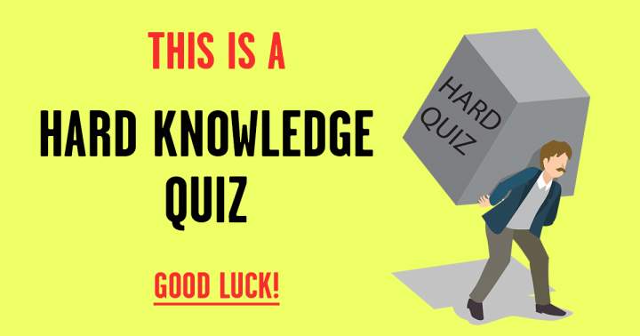 Banner for HARD Knowledge Quiz