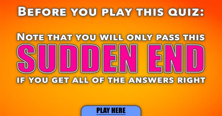 Banner for You will not pass this Sudden End Quiz