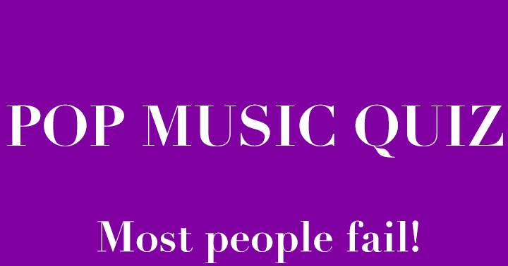 Banner for Pop music Quiz. 